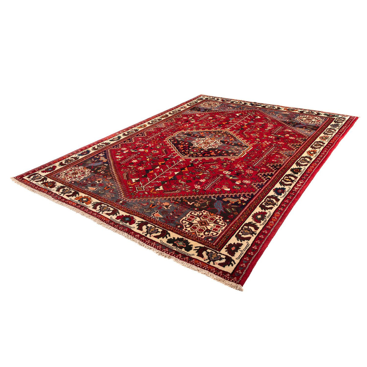 Tapis persan - Nomadic - 283 x 204 cm - rouge foncé