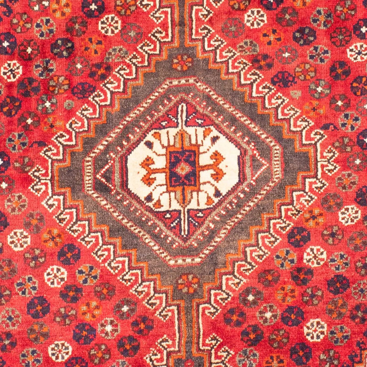 Tapis persan - Nomadic - 159 x 120 cm - rouge foncé