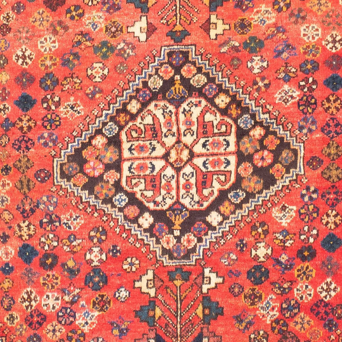 Tapis persan - Nomadic - 167 x 128 cm - rouge foncé