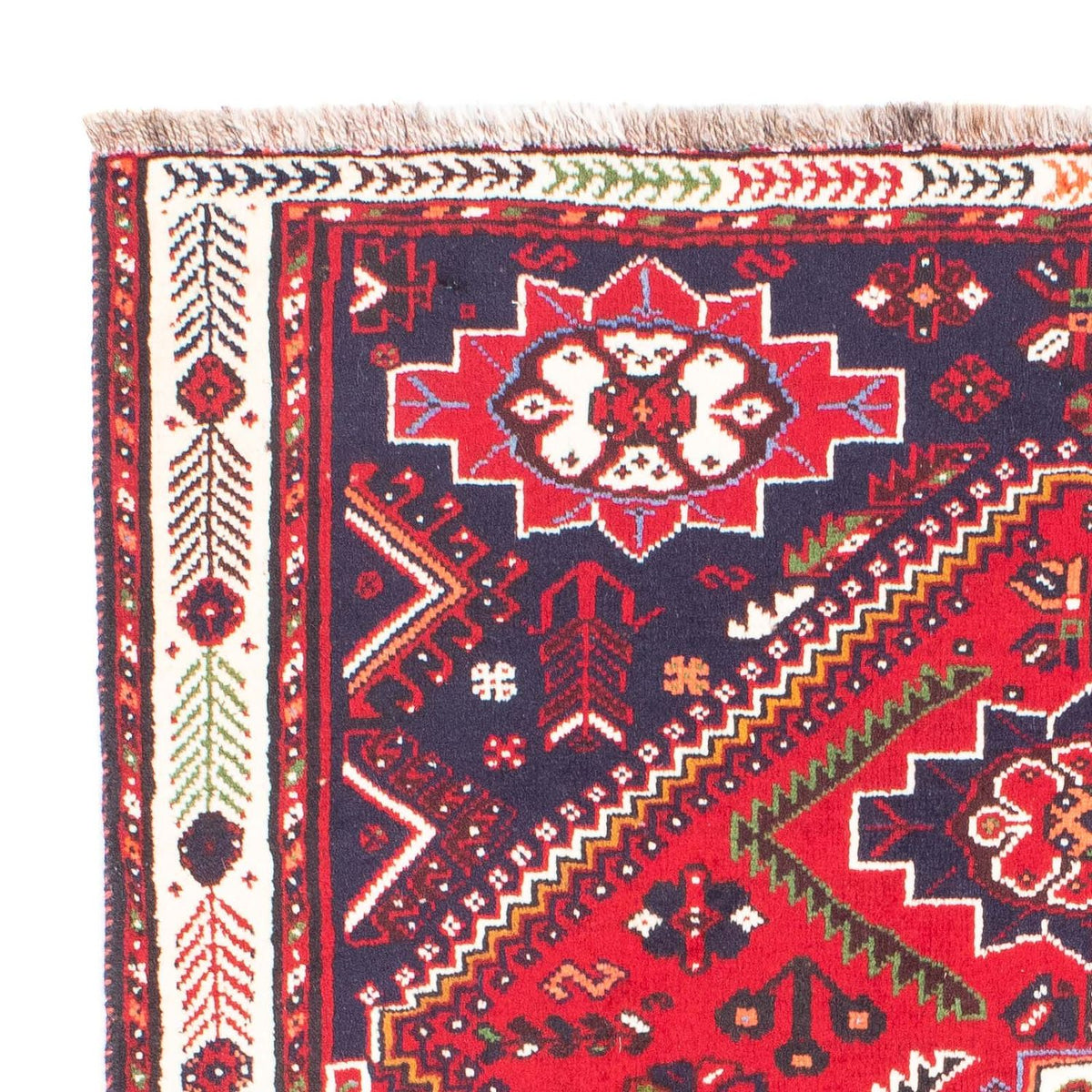 Tapis persan - Nomadic - 158 x 117 cm - rouge foncé