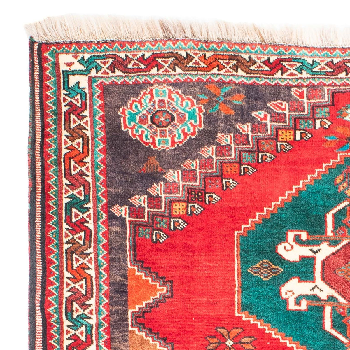 Tapis persan - Nomadic - 160 x 110 cm - rouge foncé