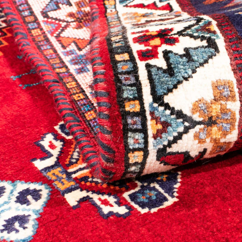 Tapis persan - Nomadic - 157 x 119 cm - rouge foncé