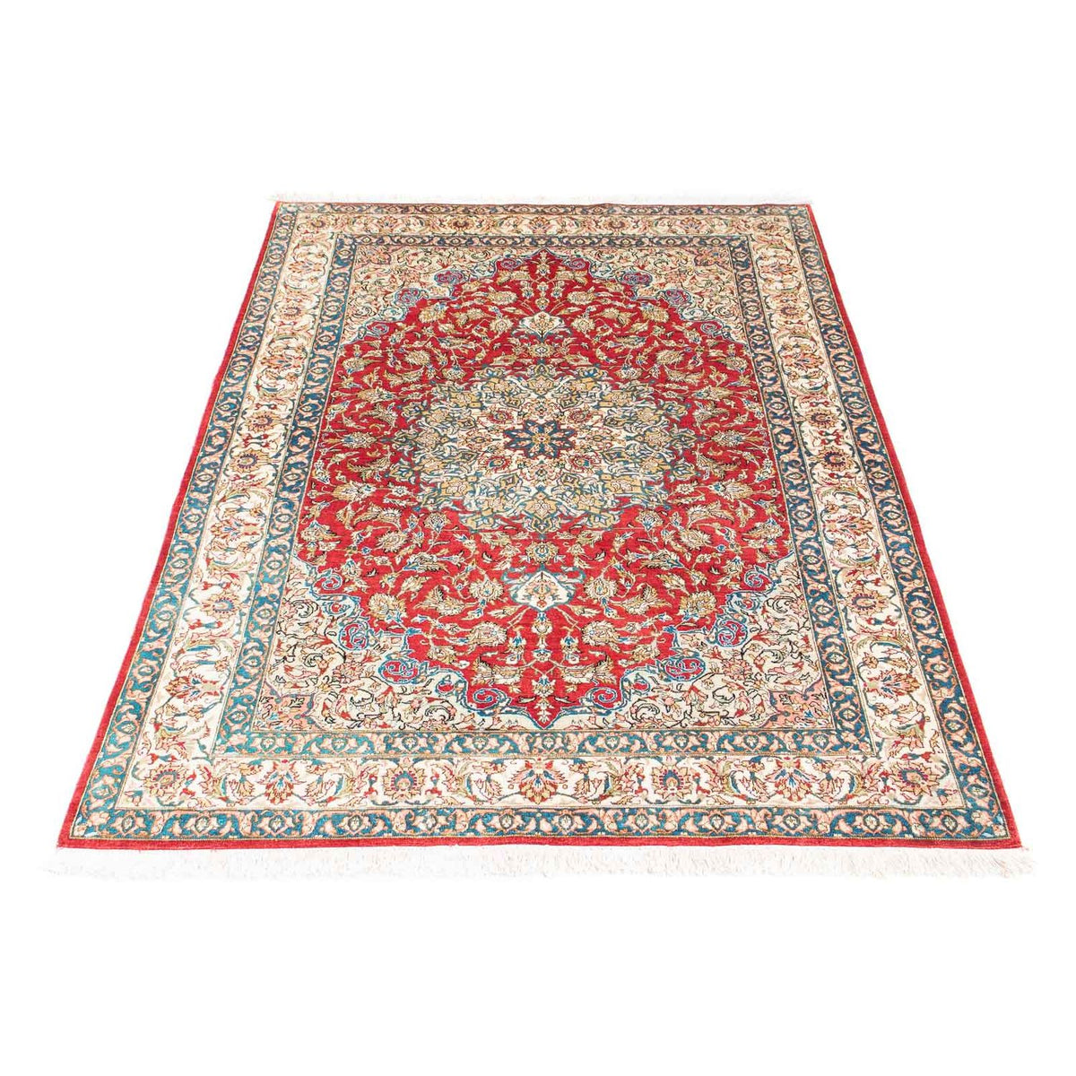 Tapis persan - Ghom - 156 x 98 cm - rouge