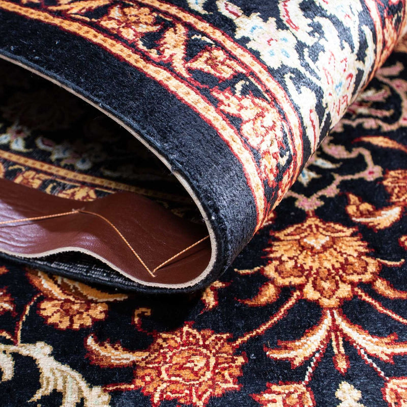 Tapis persan - Ghom - 149 x 100 cm - bleu foncé