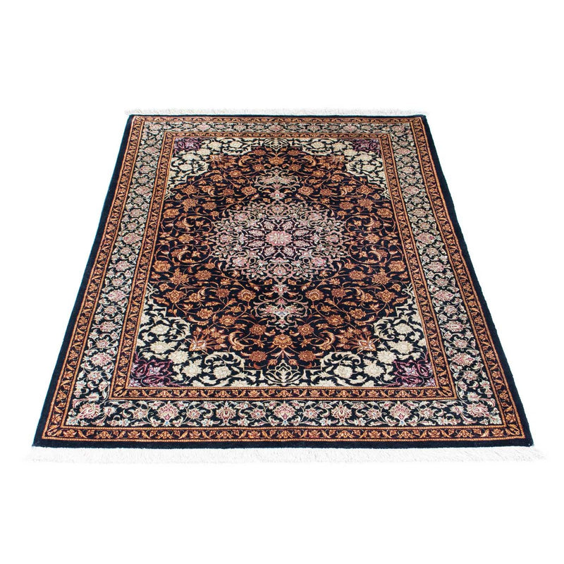 Tapis persan - Ghom - 149 x 100 cm - bleu foncé