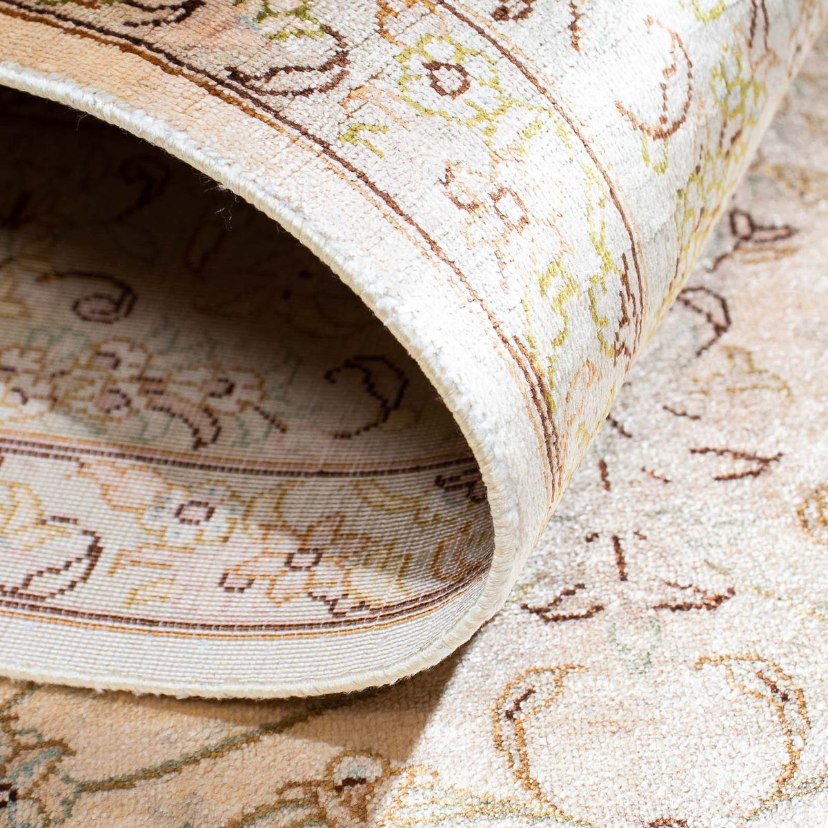 Tapis persan - Ghom - 147 x 99 cm - beige