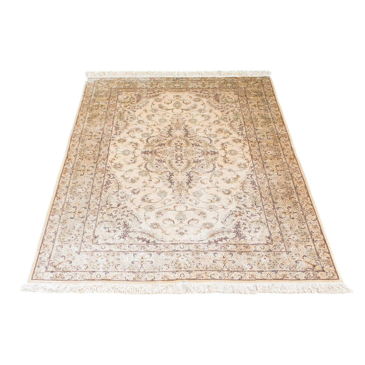 Tapis persan - Ghom - 147 x 99 cm - beige
