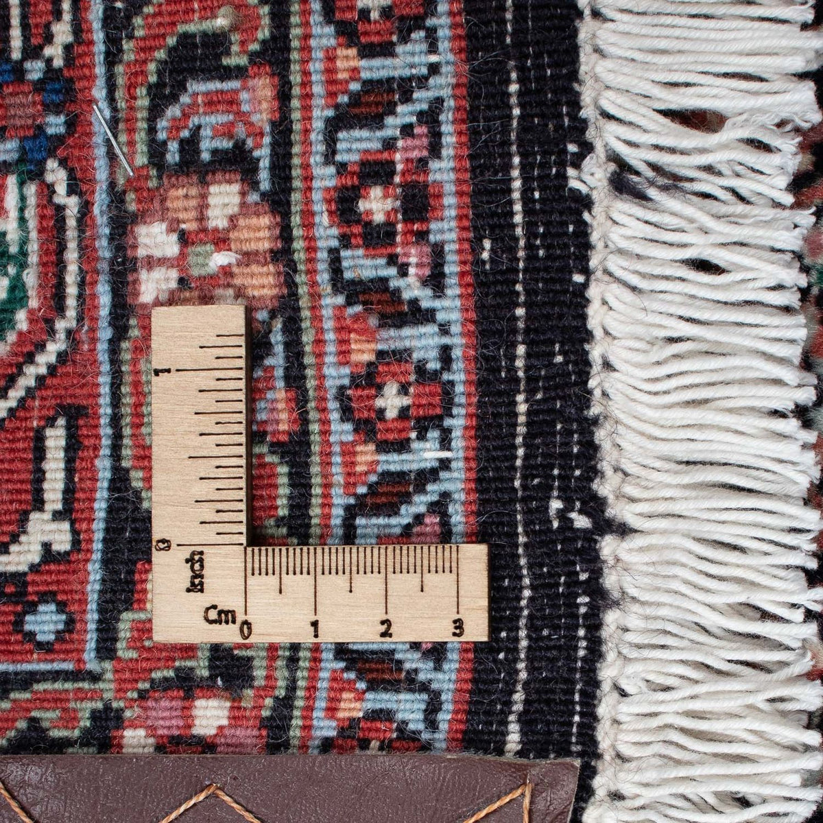 Tapis persan - Bidjar - 211 x 130 cm - bleu foncé