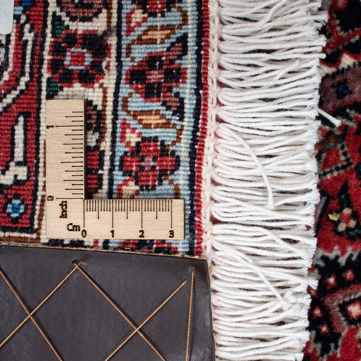 Tapis persan - Bidjar - 211 x 132 cm - rouge clair