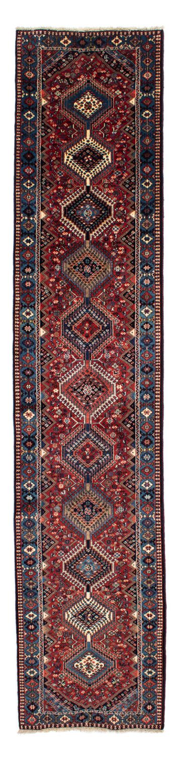 Tapis de couloir Tapis persan - Nomadic - 368 x 80 cm - rouge foncé