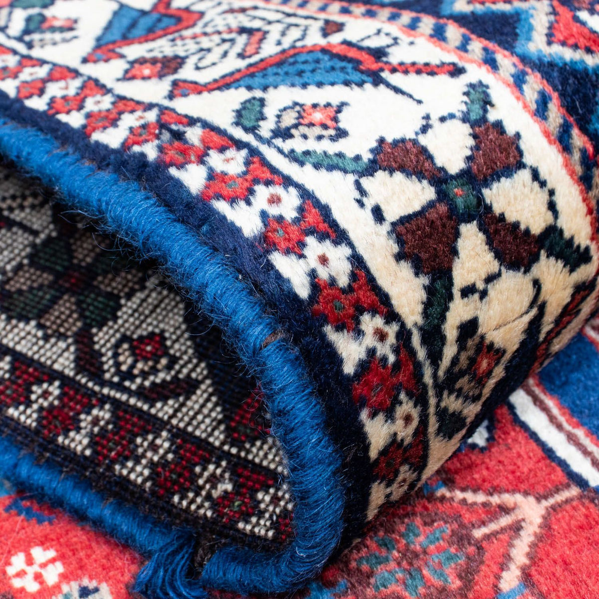 Tapis de couloir Tapis persan - Nomadic - 380 x 78 cm - rouge foncé