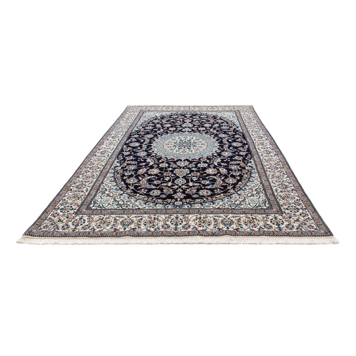 Tapis persan - Nain - Royal - 300 x 197 cm - noir