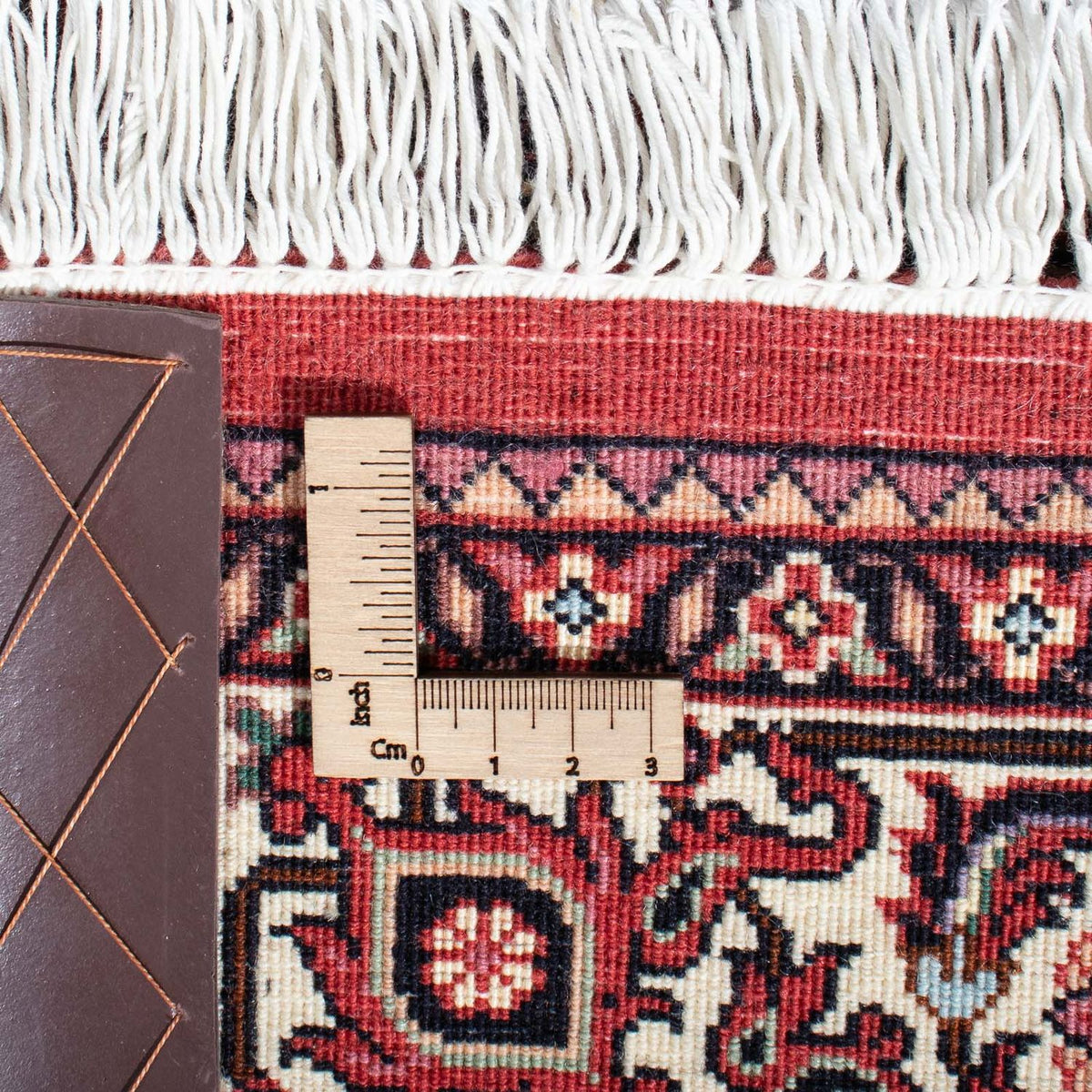 Tapis de couloir Tapis persan - Bidjar - 313 x 82 cm - rouge foncé