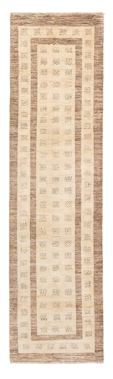 Tapis de couloir Tapis Gabbeh - Loribaft Persan - 295 x 79 cm - beige