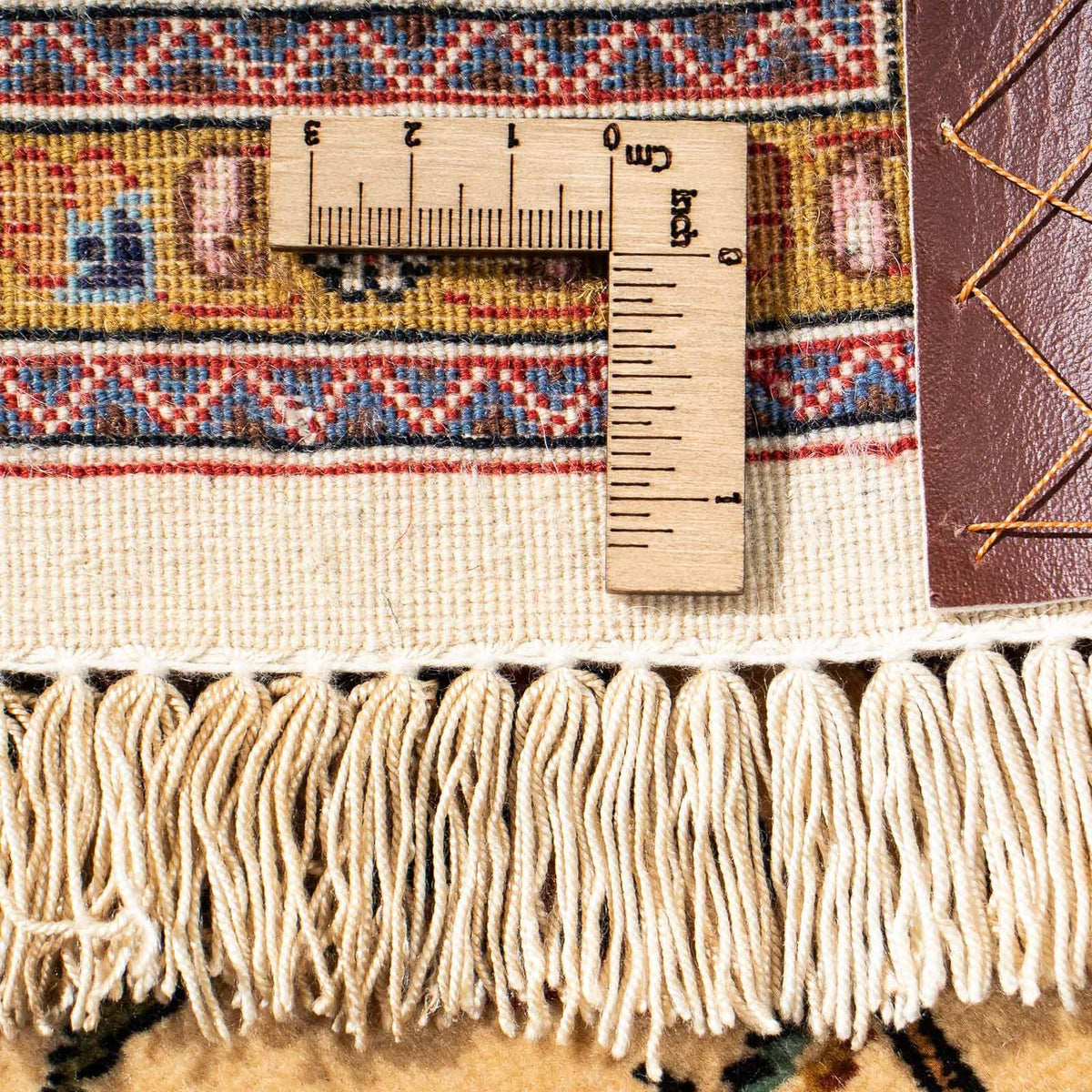 Tapis persan - Ghom - 195 x 122 cm - marron clair