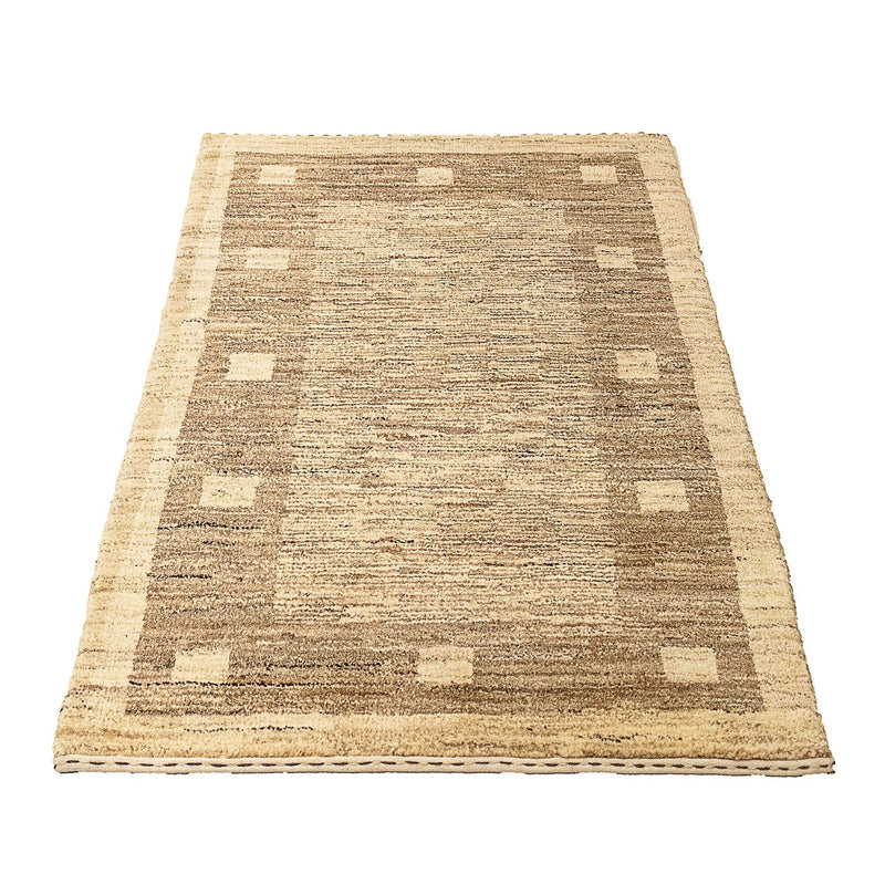Tapis Gabbeh - Indus - 126 x 77 cm - marron clair
