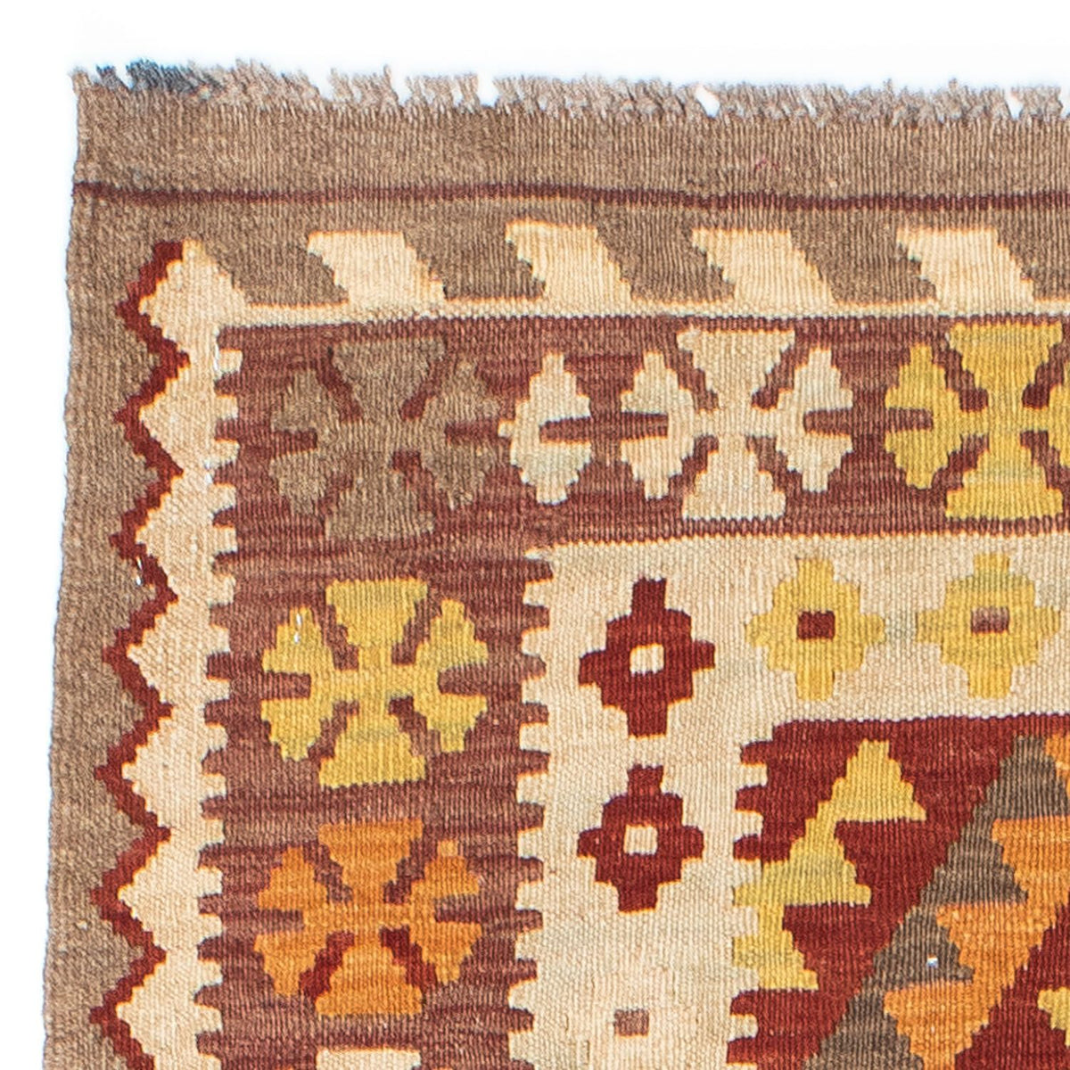 Tapis de couloir Tapis Kelim - Oriental - 198 x 78 cm - beige