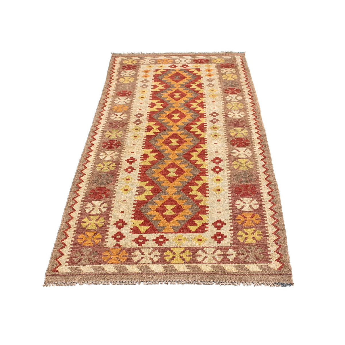 Tapis de couloir Tapis Kelim - Oriental - 198 x 78 cm - beige