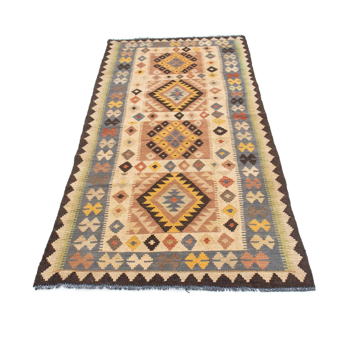 Tapis de couloir Tapis Kelim - Oriental - 208 x 82 cm - beige