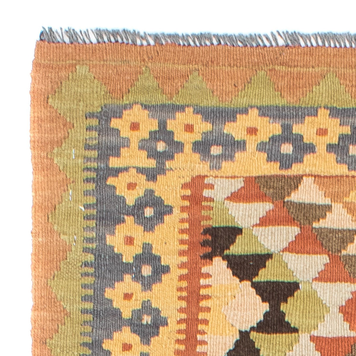 Tapis de couloir Tapis Kelim - Oriental - 200 x 91 cm - marron clair