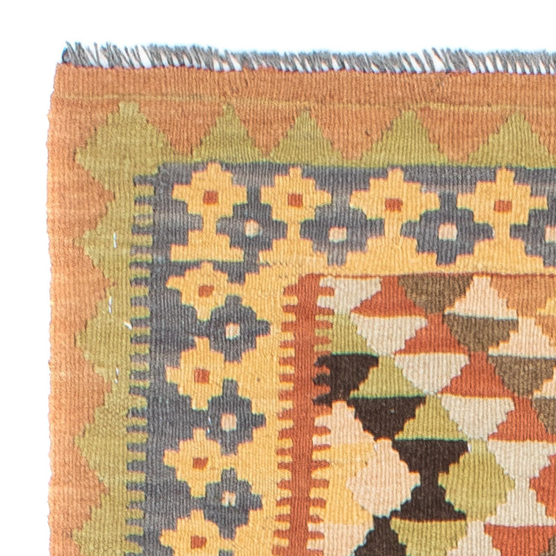 Tapis de couloir Tapis Kelim - Oriental - 200 x 91 cm - marron clair