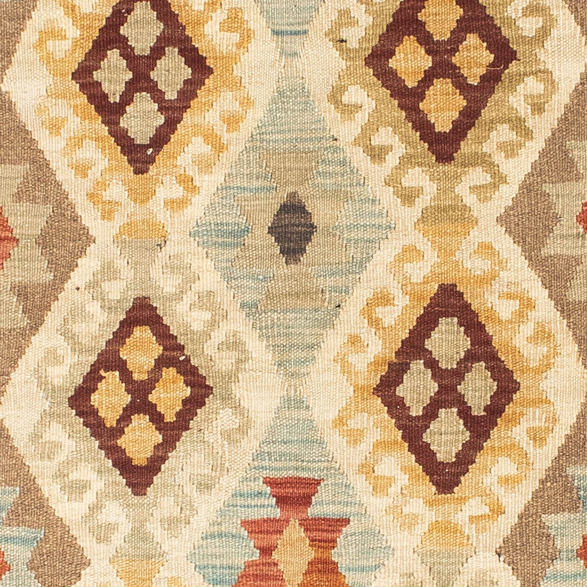 Tapis de couloir Tapis Kelim - Oriental - 201 x 78 cm - beige