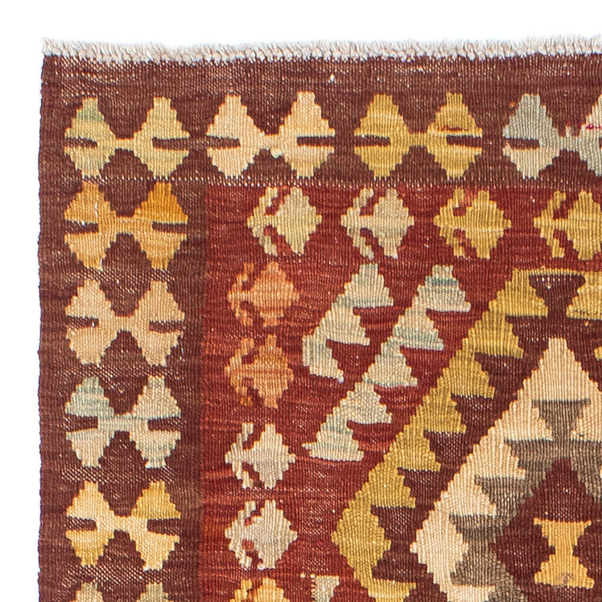 Tapis de couloir Tapis Kelim - Oriental - 189 x 78 cm - rouge foncé