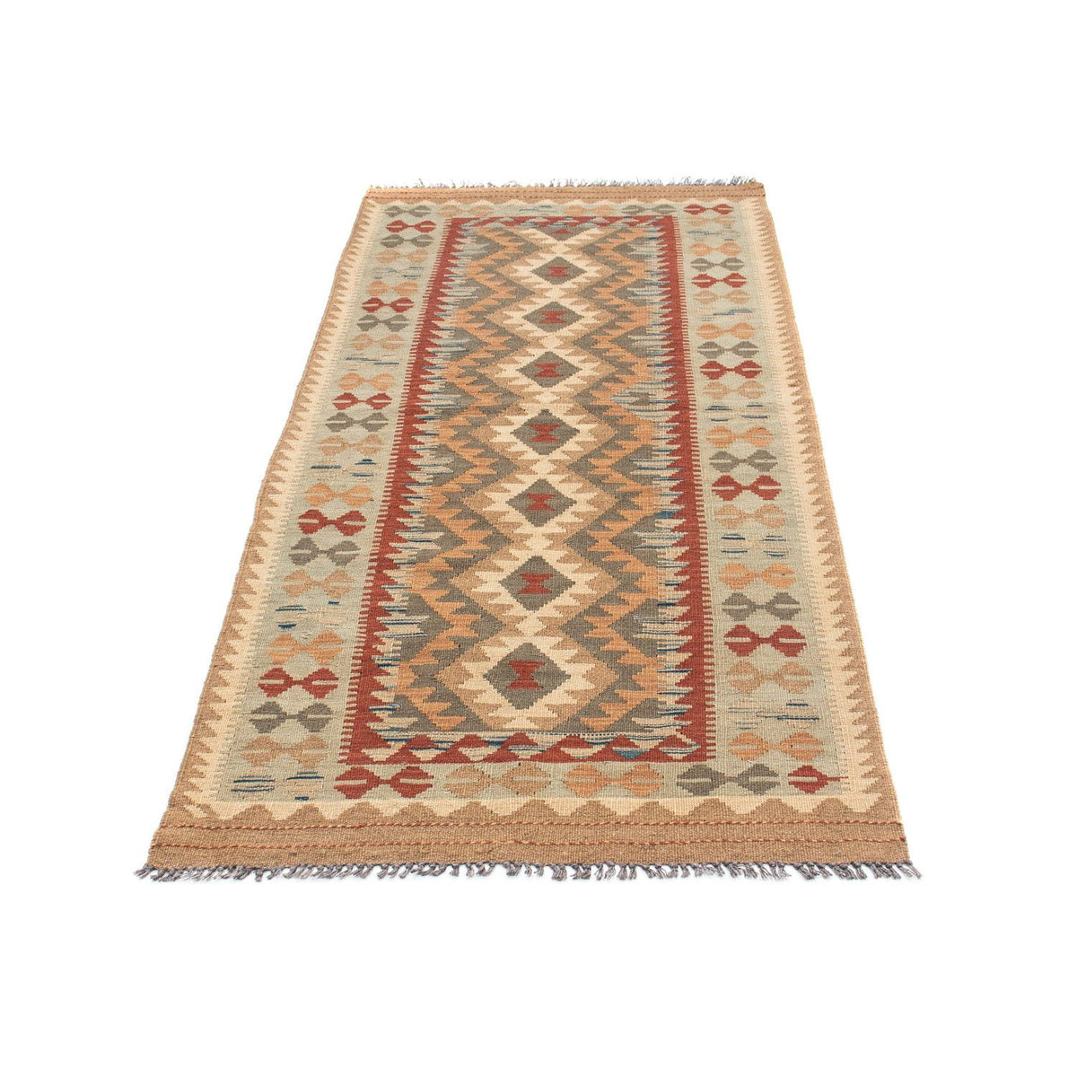 Tapis de couloir Tapis Kelim - Oriental - 198 x 80 cm - marron clair
