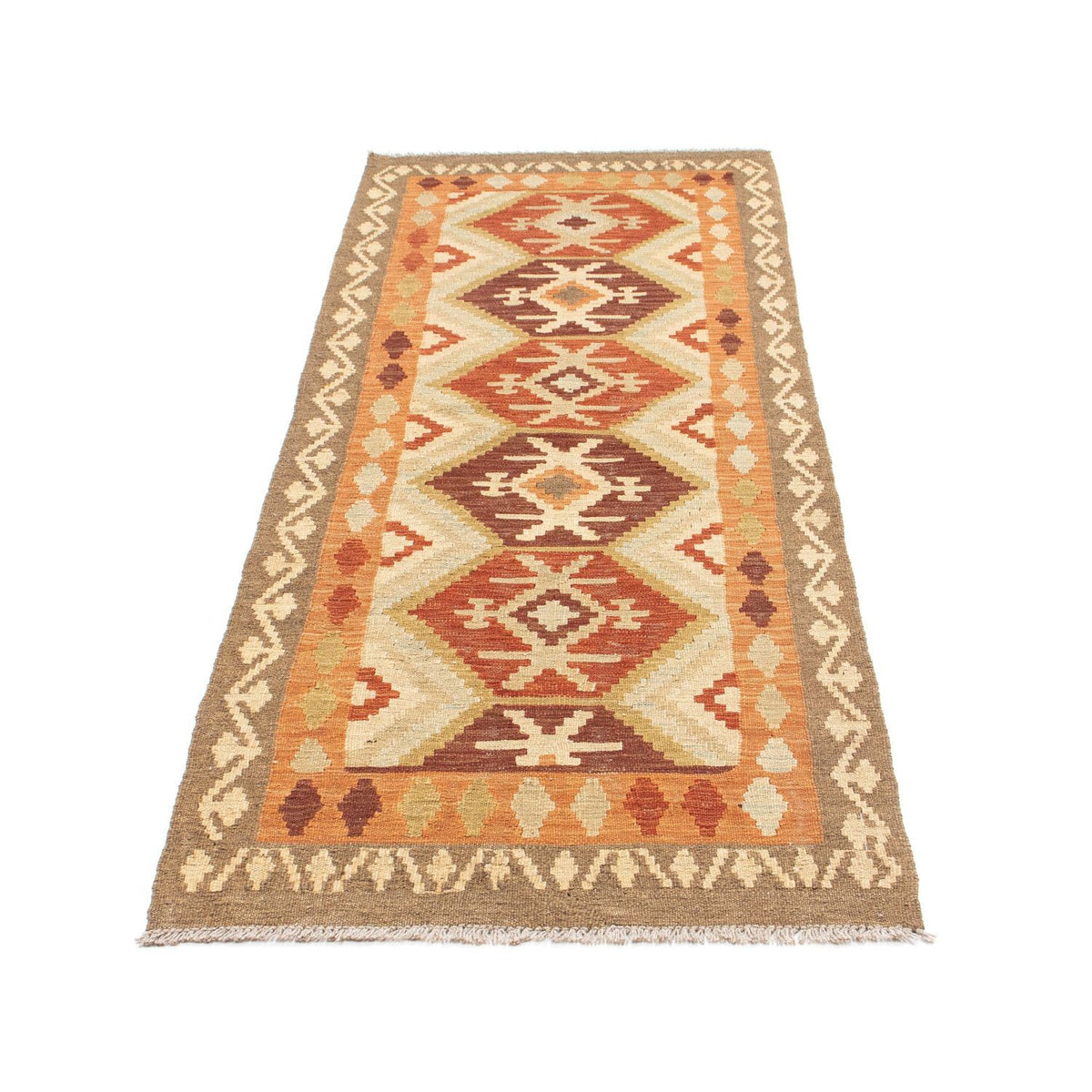Tapis de couloir Tapis Kelim - Oriental - 203 x 73 cm - beige