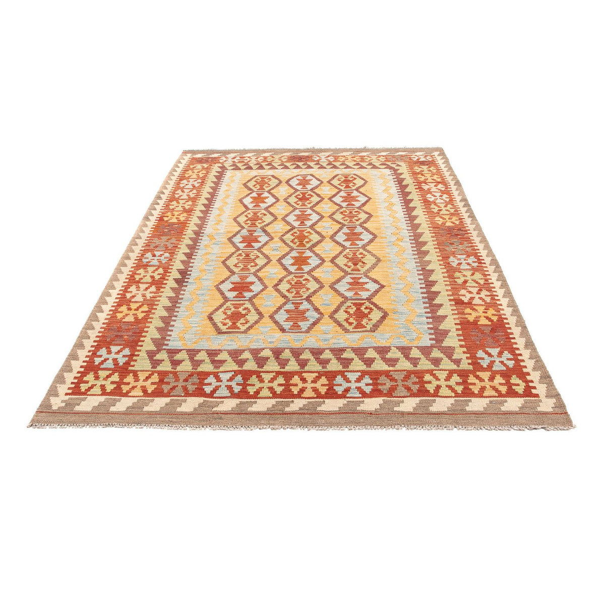 Tapis Kelim - Oriental - 201 x 146 cm - multicolore