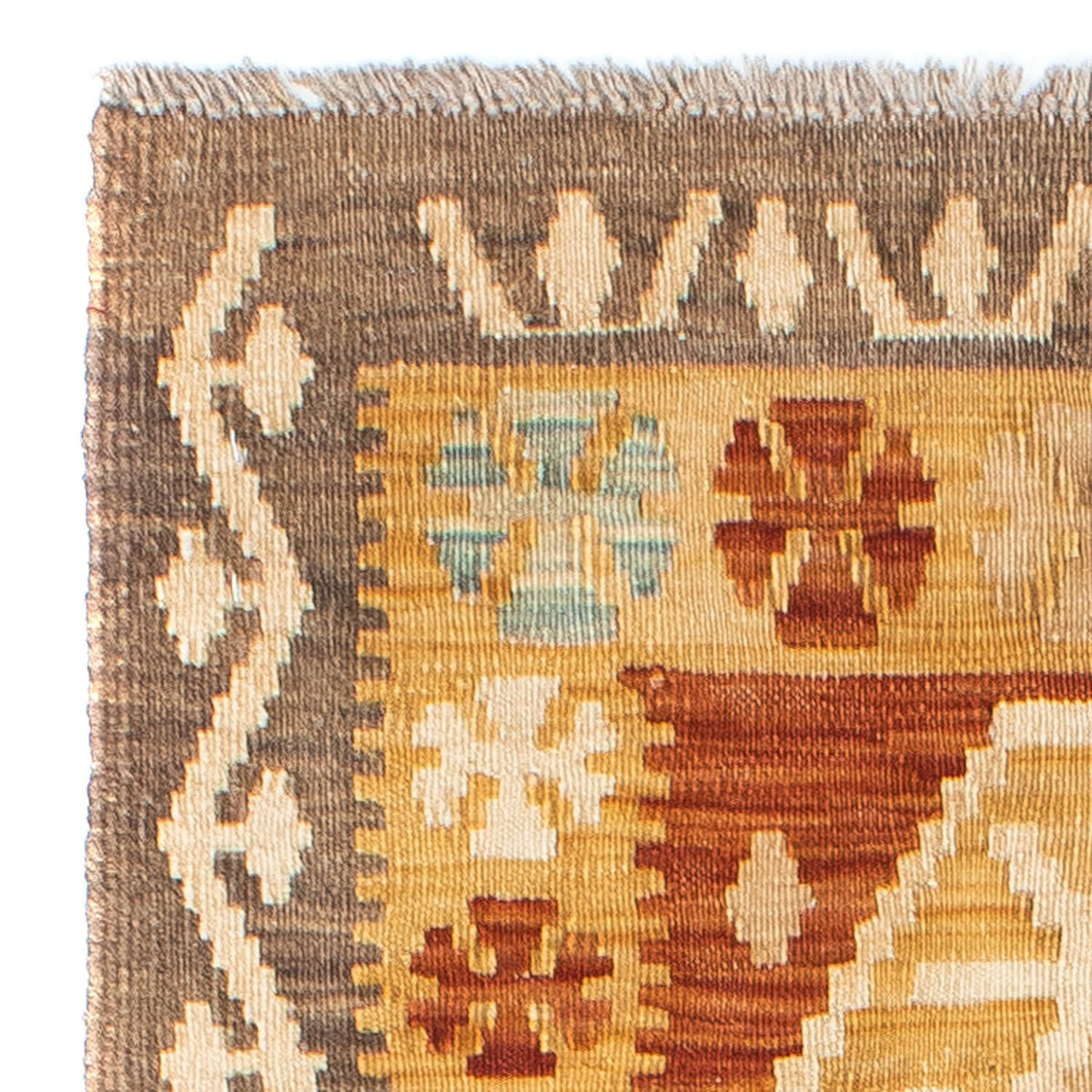 Tapis de couloir Tapis Kelim - Oriental - 203 x 70 cm - beige