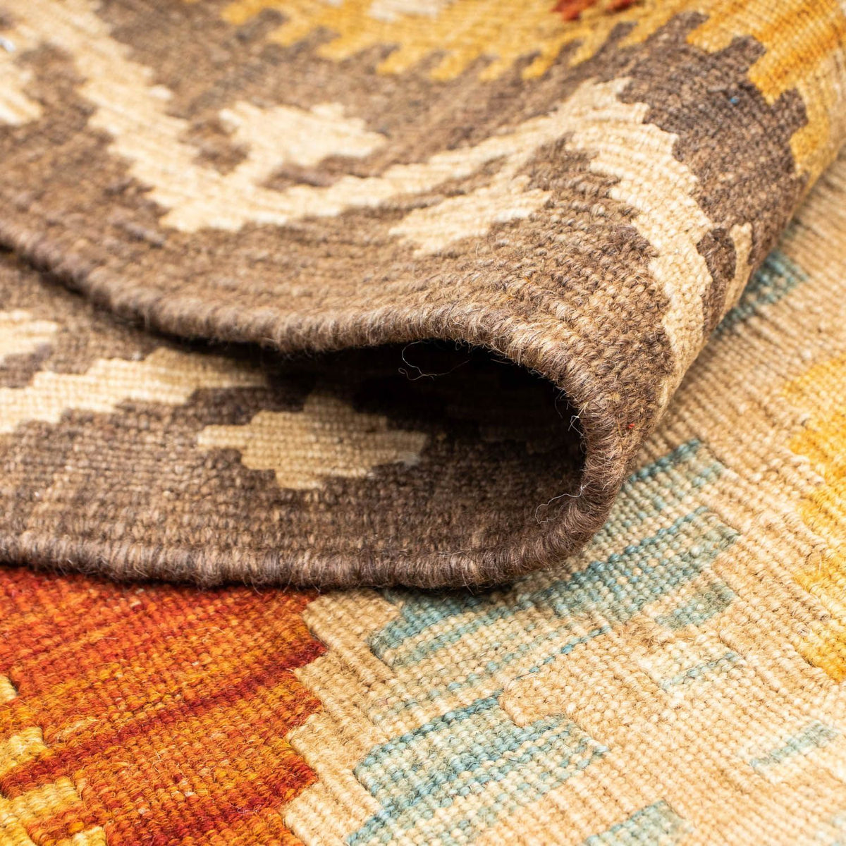 Tapis de couloir Tapis Kelim - Oriental - 203 x 70 cm - beige