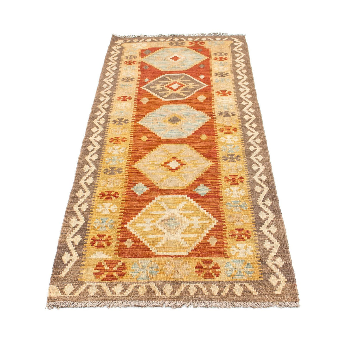 Tapis de couloir Tapis Kelim - Oriental - 203 x 70 cm - beige