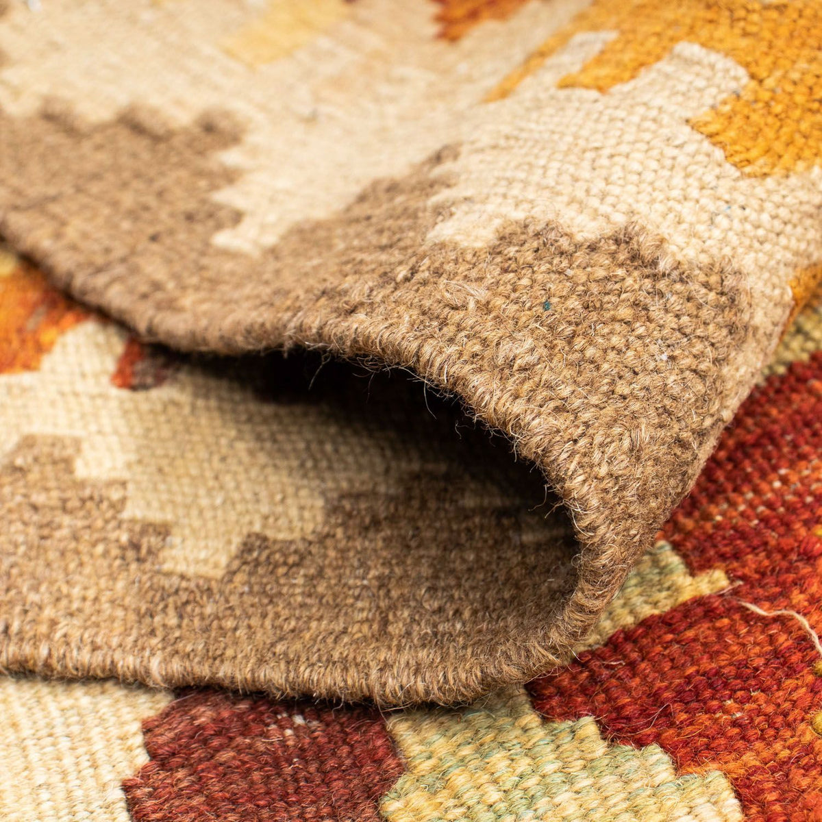 Tapis de couloir Tapis Kelim - Oriental - 202 x 75 cm - beige