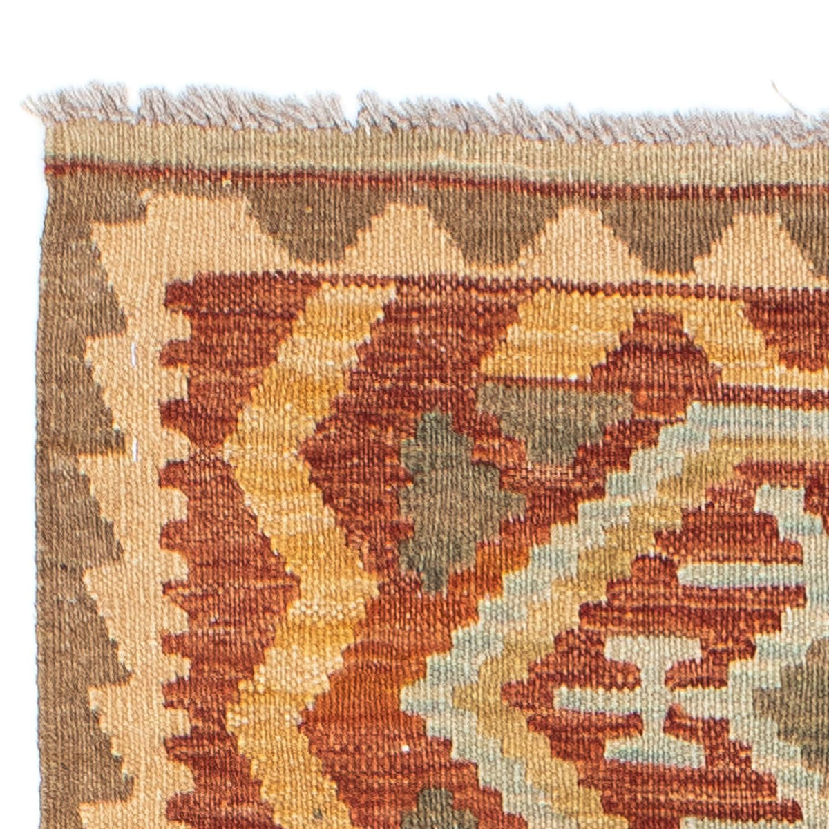 Tapis de couloir Tapis Kelim - Oriental - 195 x 75 cm - beige