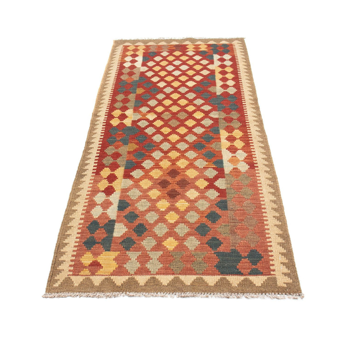 Tapis de couloir Tapis Kelim - Oriental - 198 x 74 cm - rouge clair