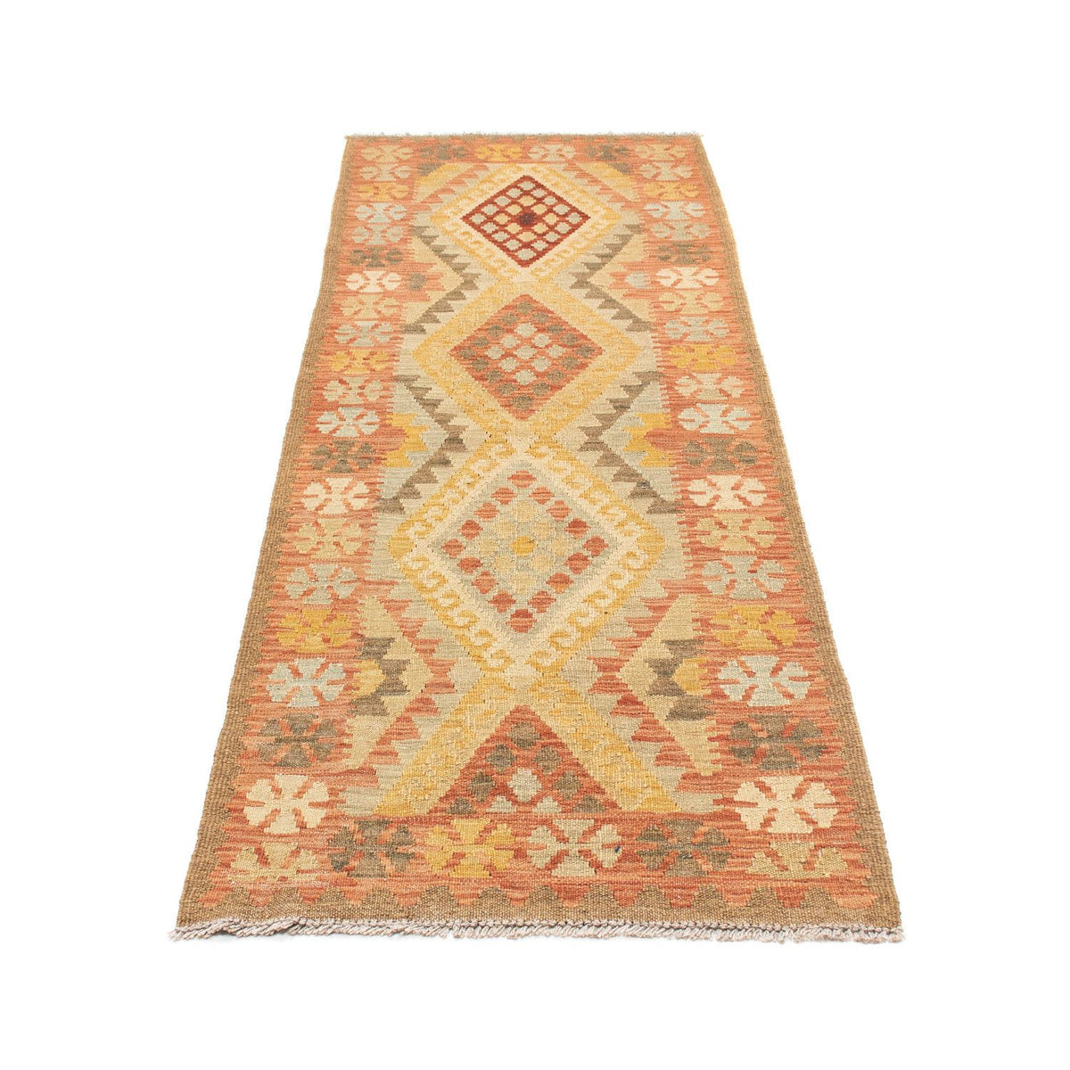Tapis de couloir Tapis Kelim - Oriental - 208 x 66 cm - rouge clair
