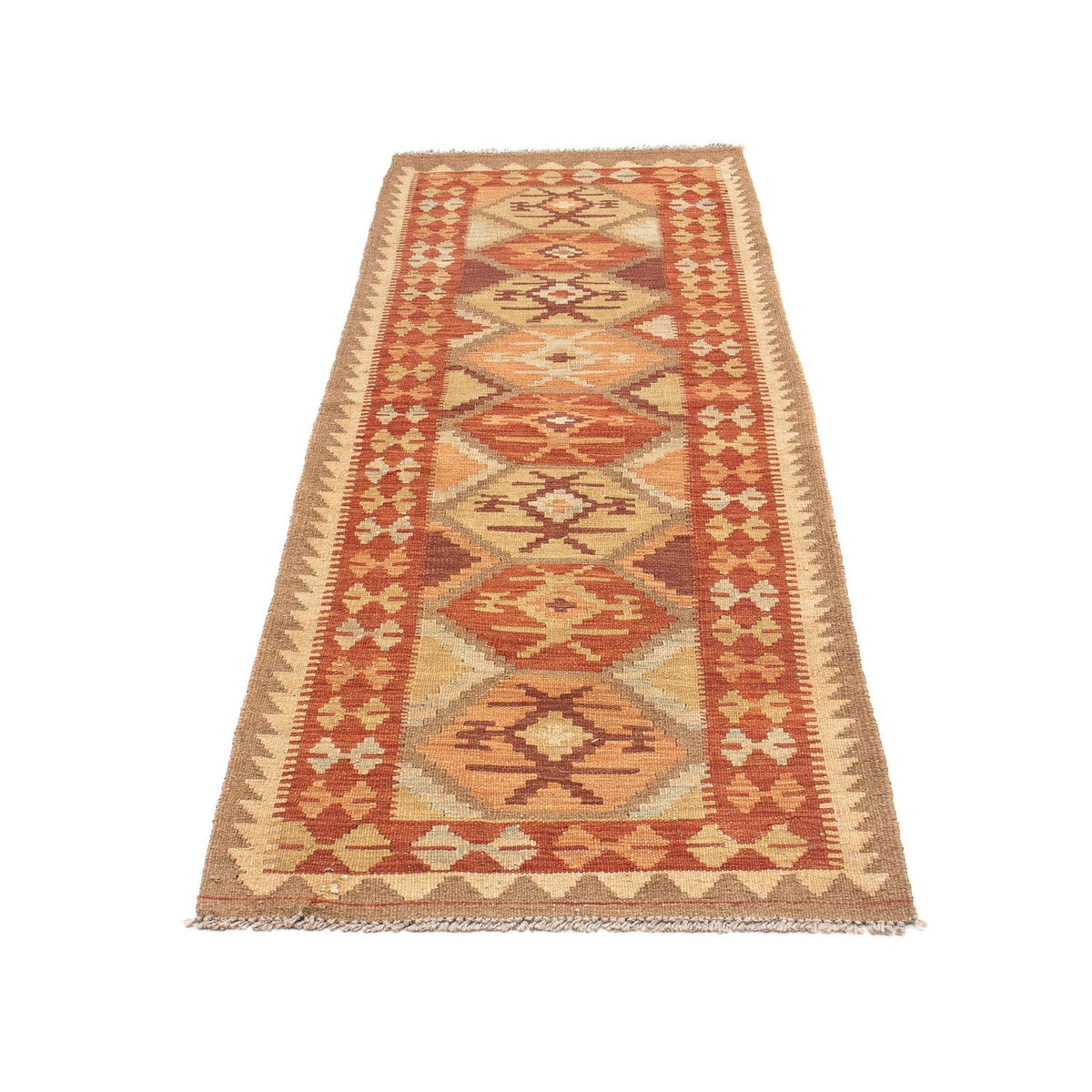 Tapis de couloir Tapis Kelim - Splash - 203 x 68 cm - multicolore