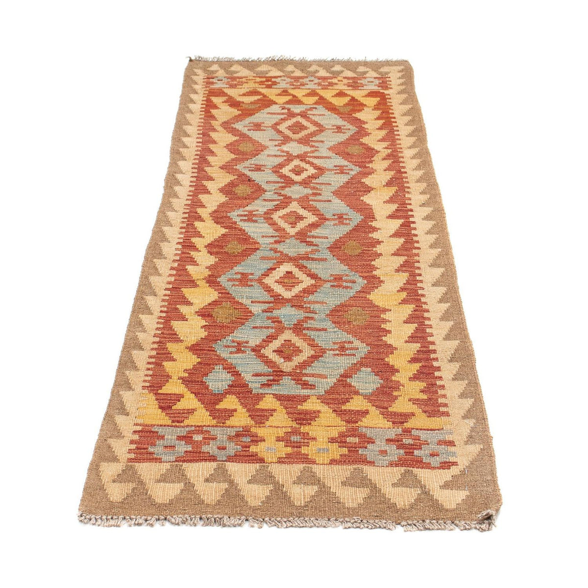 Tapis de couloir Tapis Kelim - Splash - 202 x 65 cm - multicolore