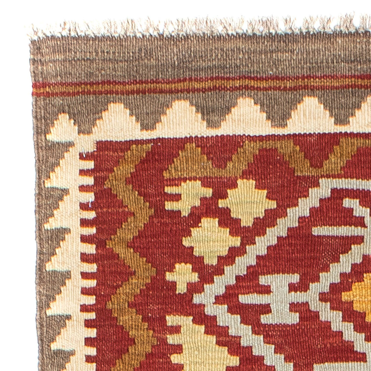 Tapis de couloir Tapis Kelim - Oriental - 203 x 67 cm - rouge