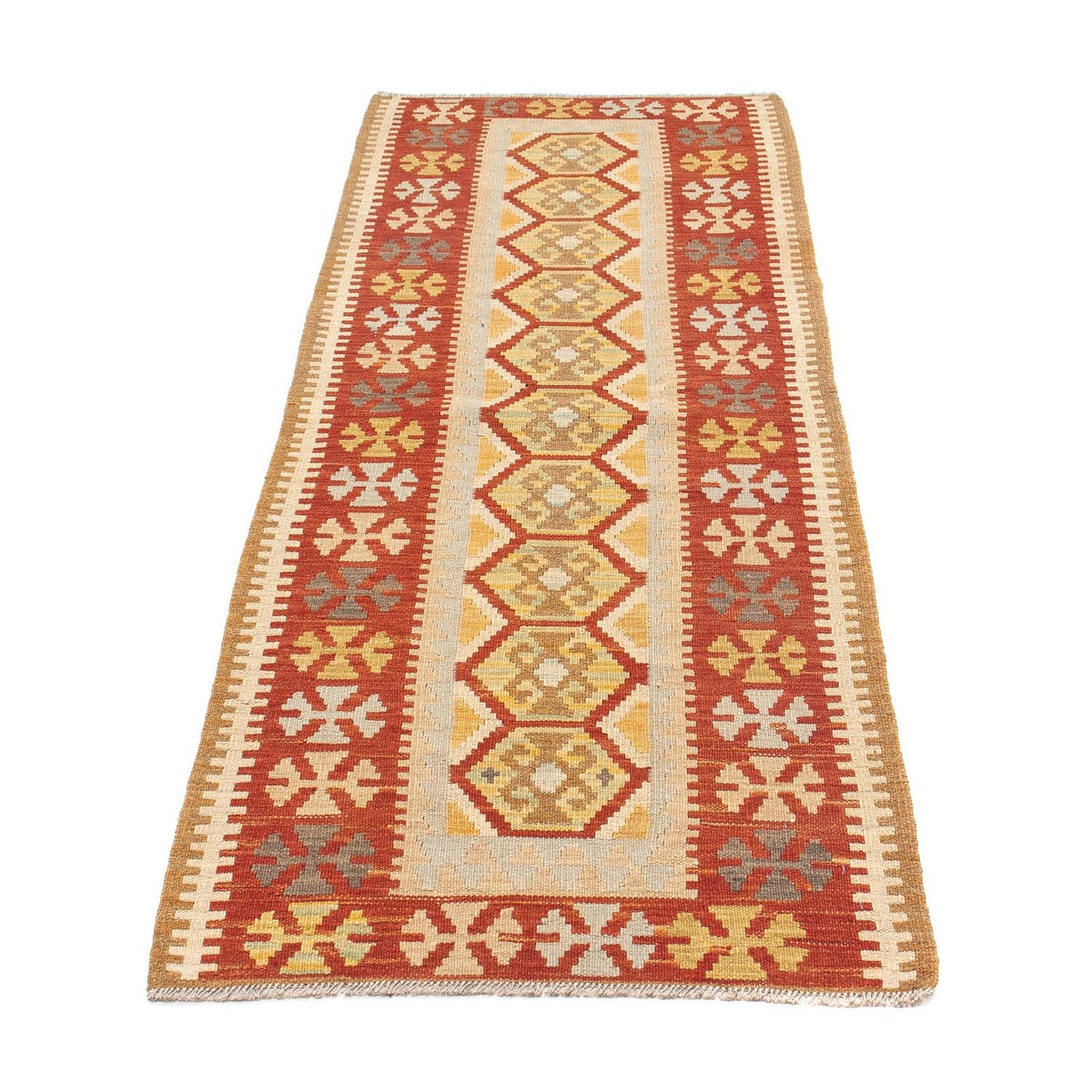 Tapis de couloir Tapis Kelim - Splash - 192 x 68 cm - multicolore