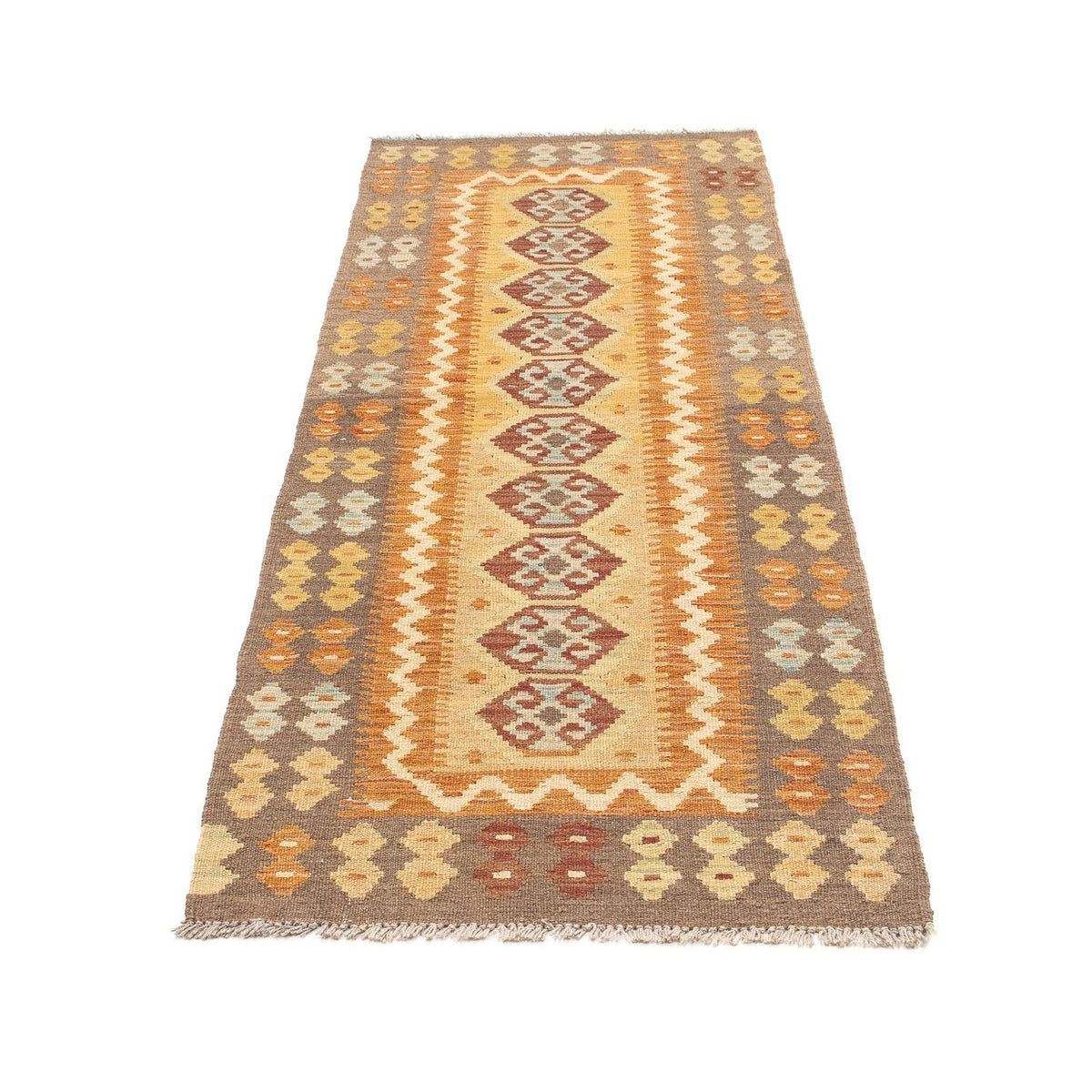 Tapis de couloir Tapis Kelim - Splash - 192 x 67 cm - multicolore