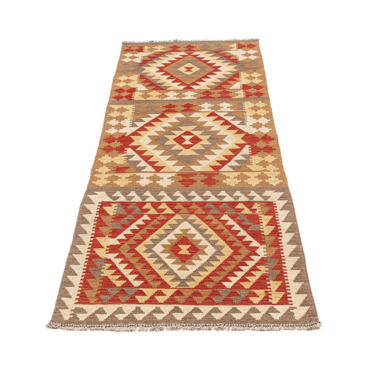 Tapis de couloir Tapis Kelim - Splash - 193 x 68 cm - multicolore