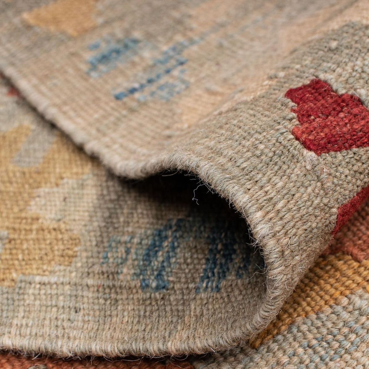 Tapis de couloir Tapis Kelim - Splash - 199 x 64 cm - multicolore