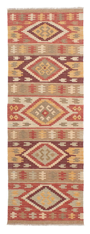 Tapis de couloir Tapis Kelim - Splash - 205 x 64 cm - multicolore