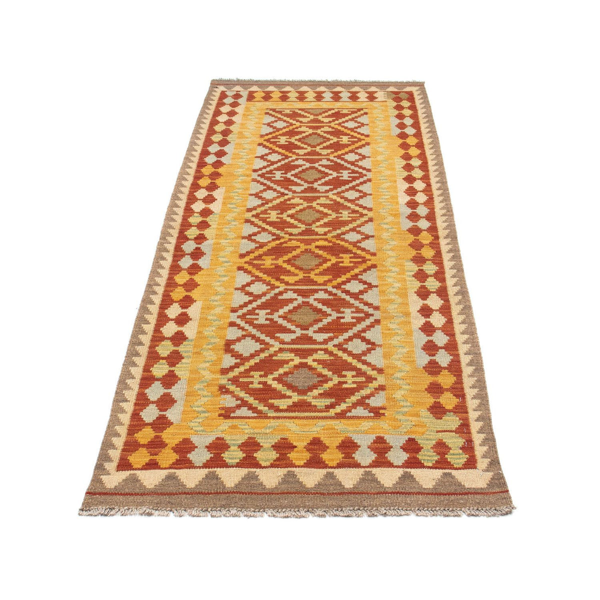 Tapis de couloir Tapis Kelim - Oriental - 195 x 73 cm - rouge