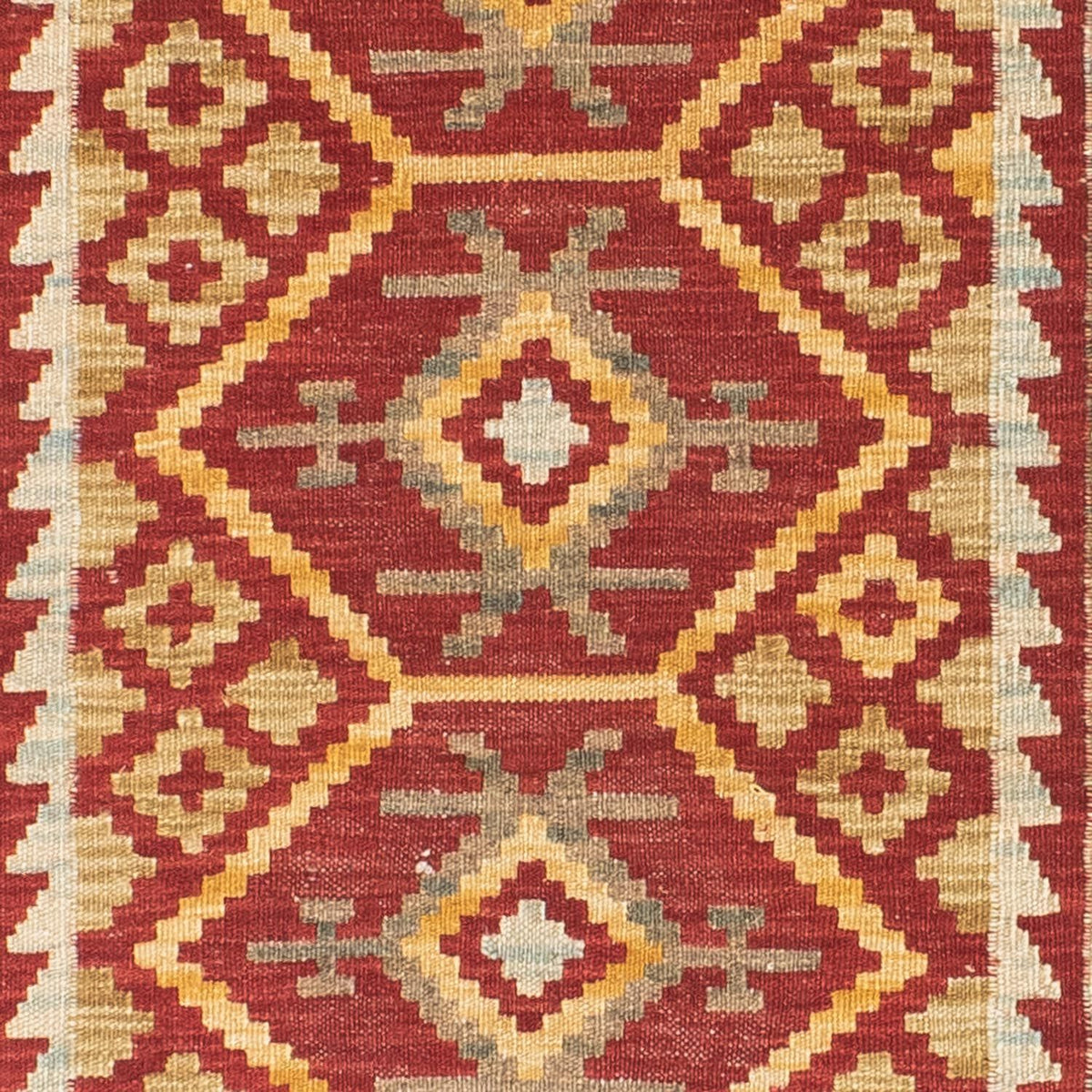 Tapis de couloir Tapis Kelim - Oriental - 203 x 71 cm - rouge
