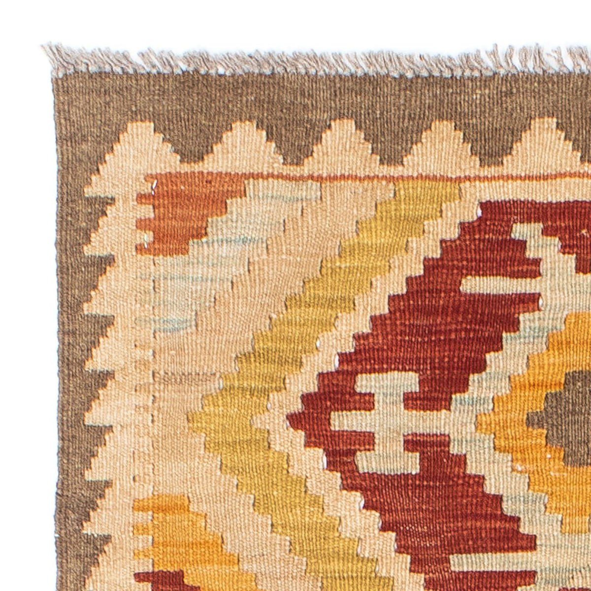 Tapis de couloir Tapis Kelim - Oriental - 197 x 70 cm - beige