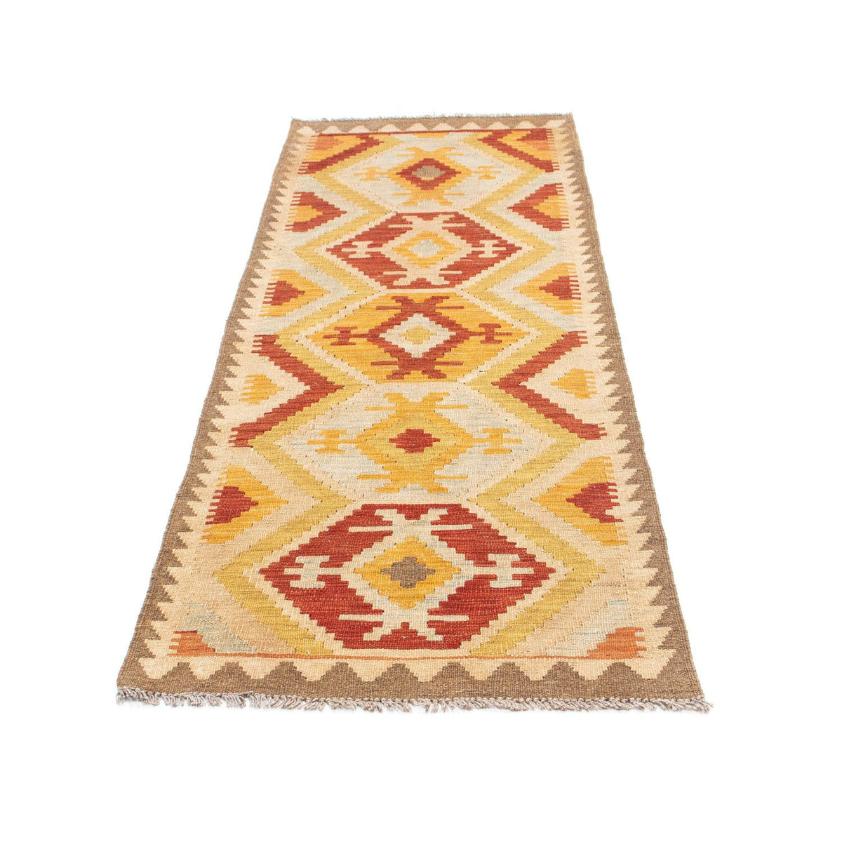 Tapis de couloir Tapis Kelim - Oriental - 197 x 70 cm - beige