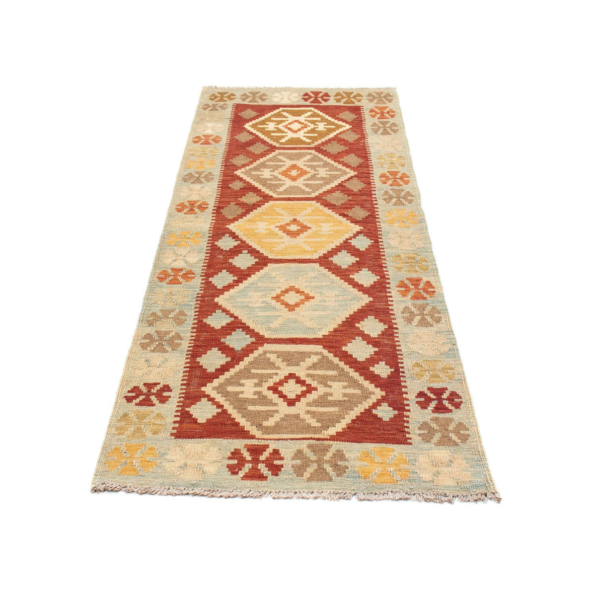 Tapis de couloir Tapis Kelim - Oriental - 203 x 70 cm - beige